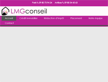 Tablet Screenshot of lmgconseil.com